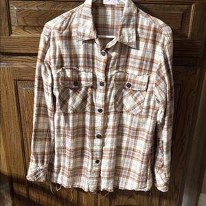 Pink Lily Checkered Button-Up Shirt